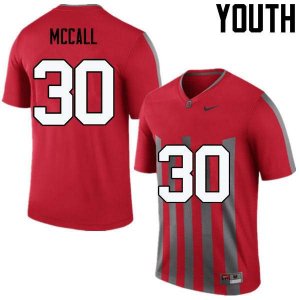 Youth Ohio State Buckeyes #30 Demario McCall Throwback Nike NCAA College Football Jersey New Arrival SFE0344NC